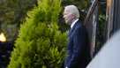 President Joe Biden leaves Holy Trinity Catholic Church in the Georgetown section of Washington after attending Mass, Saturday, Oct. 7, 2023. (AP Photo/Manuel Balce Ceneta) Joe Biden