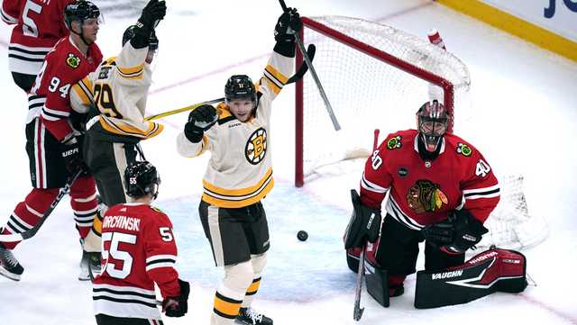 Boston Bruins win season opener against Chicago Blackhawks 3-1 - Vimarsana News