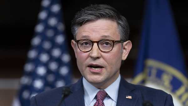 FILE - Speaker of the House Mike Johnson, R-La., speaks during a news conference at the Capitol in Washington, Nov. 2, 2023. The last time Congress tried to fund the government to prevent a federal shutdown, it cost House Speaker Kevin McCarthy his job. This time, Johnson appears on track for a better outcome.  (AP Photo/J. Scott Applewhite, File)