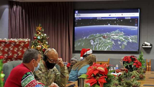 Military command tracks Santa, and everyone followed along