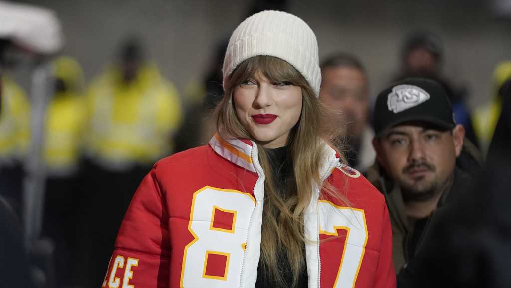 Taylor Swift at Arrowhead on New Year’s Eve to watch the Chiefs