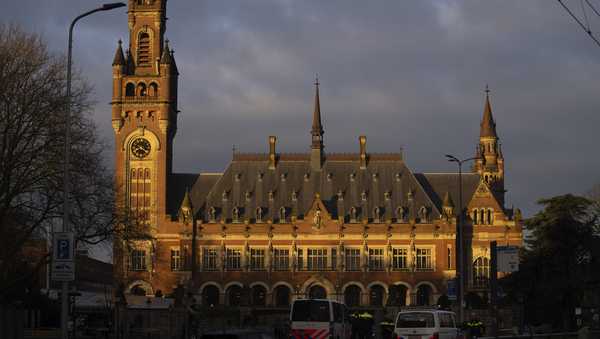 A view of the Peace Palace, housing the United Nations' top court, in The Hague, Netherlands, Monday, Feb. 19, 2024. Historic hearings are opening on Monday at the United Nations' top court into the legality of Israel's 57-year occupation of lands sought for a Palestinian state. (AP Photo/Peter Dejong)