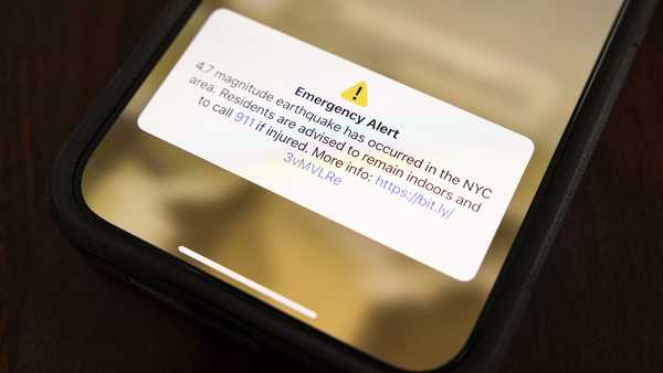 A screen shows an emergency alert in New York City area, Friday, April. 5, 2024, in New York.  An earthquake shook the densely populated New York City metropolitan area Friday morning, the U.S. Geological Survey said, with residents across the Northeast reporting rumbling in a region where people are unaccustomed to feeling the ground move.