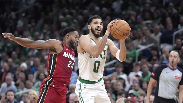 Jayson Tatum triple-double, 3s lead Celtics past Butler-less Heat 114-94 in playoff opener - Vimarsana News