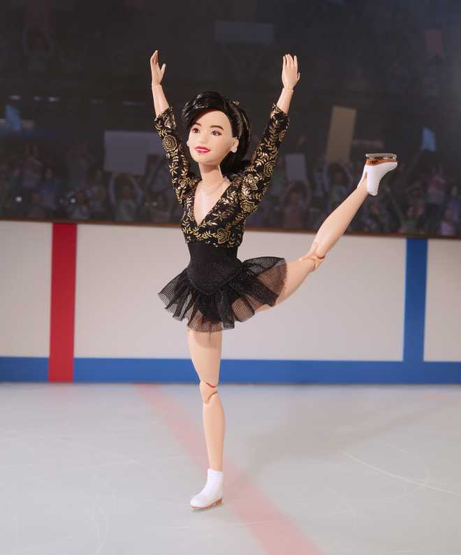 This&#x20;image&#x20;provided&#x20;by&#x20;Mattel&#x20;in&#x20;April&#x20;2024&#x20;shows&#x20;the&#x20;company&amp;apos&#x3B;s&#x20;Kristi&#x20;Yamaguchi&#x20;Barbie&#x20;doll.&#x20;Yamaguchi&#x20;became&#x20;the&#x20;first&#x20;Asian&#x20;American&#x20;to&#x20;win&#x20;an&#x20;individual&#x20;gold&#x20;medal&#x20;for&#x20;figure&#x20;skating&#x20;at&#x20;the&#x20;1992&#x20;Winter&#x20;Olympics.&#x20;&#x28;Mattel&#x20;via&#x20;AP&#x29;