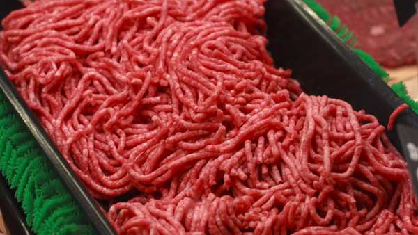 FILE -  Ground beef is displayed for sale at a market in Washington, Saturday, April 1, 2017. The U.S. Department of Agriculture will test ground beef samples for bird flu particles, though officials said Tuesday, April 30, 2024, they're confident the nation's meat supply is safe.  (AP Photo/J. Scott Applewhite, File)