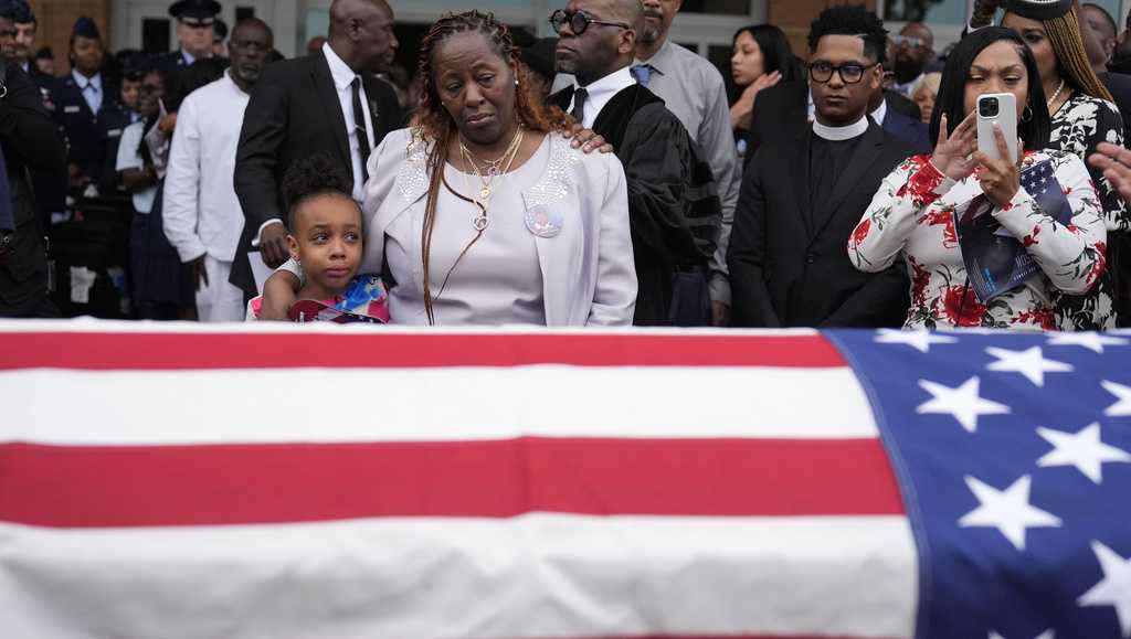 Hundreds of Air Force members in dress blues have joined Roger Fortson's family, friends and others at a suburban Atlanta megachurch to pay their final respects to the Black senior airman, who was shot and killed in his Florida home earlier this month by a sheriff's deputy - Vimarsana News