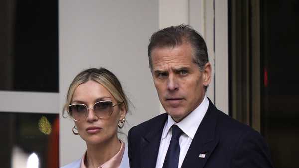 Hunter Biden, accompanied by his wife, Melissa Cohen Biden, departs from federal court, Tuesday, June 4, 2024, in Wilmington, Del.