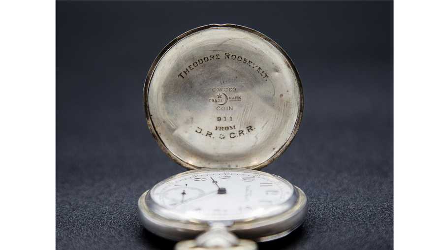 A silver pocket watch that belonged to President Theodore Roosevelt is ...