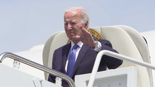 President Joe Biden disembarks Air Force One as he arrives Andrews Air Force Base, Md., Tuesday, July 23, 2024.