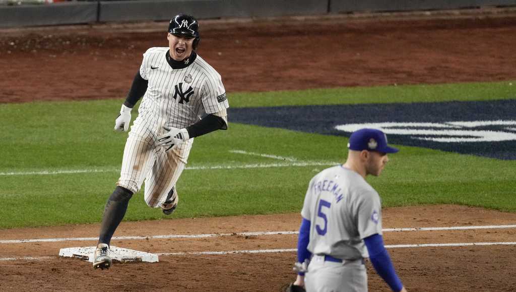 Volpe slam sparks comeback after Freeman homer, Yanks beat Dodgers 11-4 to force World Series Game 5