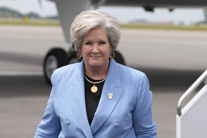 FILE&#x20;-&#x20;Trump&#x20;co-campaign&#x20;manager&#x20;Susie&#x20;Wiles&#x20;is&#x20;seen&#x20;at&#x20;Nashville&#x20;International&#x20;Airport&#x20;as&#x20;Republican&#x20;presidential&#x20;candidate&#x20;former&#x20;President&#x20;Donald&#x20;Trump&#x20;arrives,&#x20;July&#x20;27,&#x20;2024,&#x20;in&#x20;Nashville,&#x20;Tenn.&#x20;&#x28;AP&#x20;Photo&#x2F;Alex&#x20;Brandon,&#x20;File&#x29;