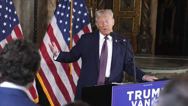 President-elect Donald Trump speaks during a news conference at Mar-a-Lago, Tuesday, Jan. 7, 2025, in Palm Beach, Fla.