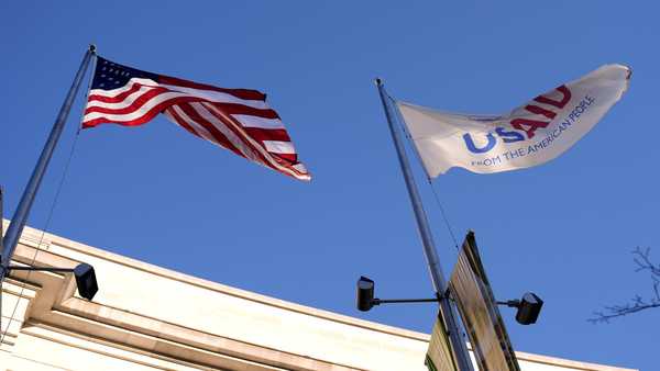 The U.S. Agency for International Development, or USAID, is pictured Saturday, Feb. 1, 2025, in Washington. (AP Photo/Carolyn Kaster)