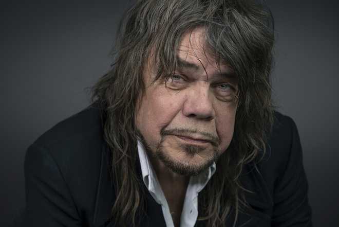 FILE - David Johansen poses for a portrait to promote the film &quot;Personality Crisis: One Night Only&quot; on Tuesday, April 11, 2023 in New York. (Photo by Christopher Smith/Invision/AP)