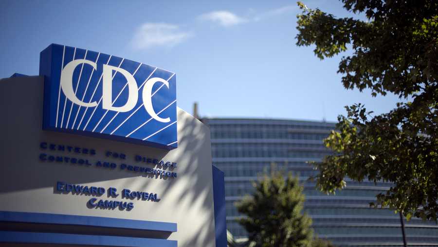 FILE - A sign marks the entrance to the federal Centers for Disease Control and Prevention (CDC) in Atlanta, on Oct. 8, 2013. (AP Photo/David Goldman, File)