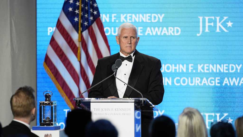 Mike Pence honored with JFK courage award