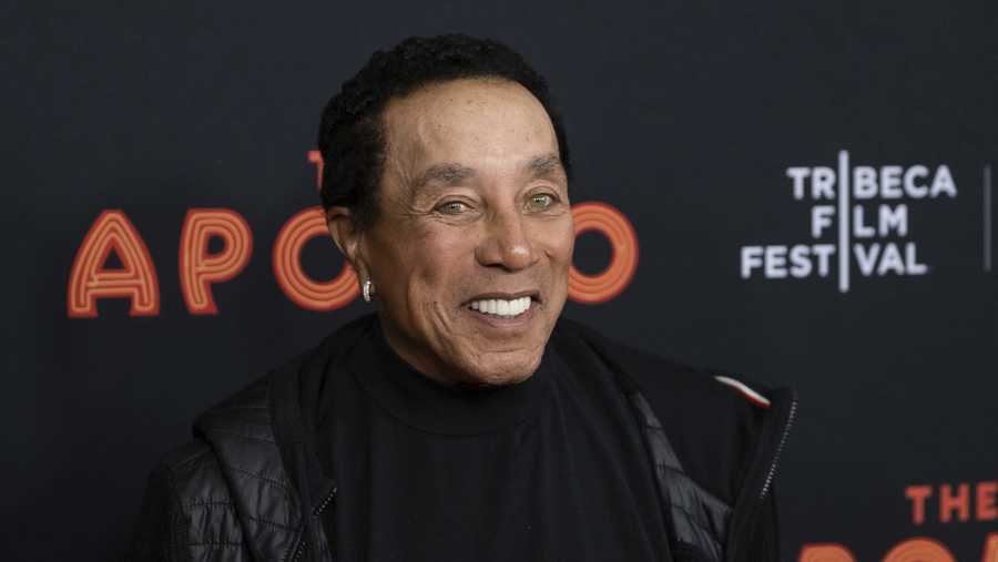 FILE - Smokey Robinson attends the screening for &quot;The Apollo&quot; during the 2019 Tribeca Film Festival on April 24, 2019, in New York. (Photo by Charles Sykes/Invision/AP, File)
