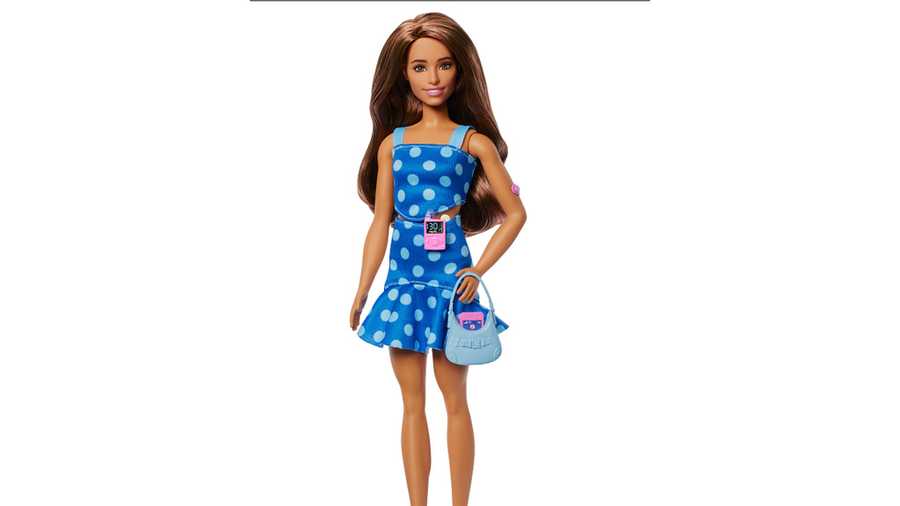 This photo provided by Mattel, Inc., shows the new Barbie doll with type 1 diabetes (T1D).   (Mattel, Inc. via AP)