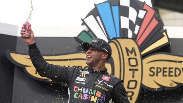 Bubba Wallace becomes first Black driver to win major race on Indianapolis' oval