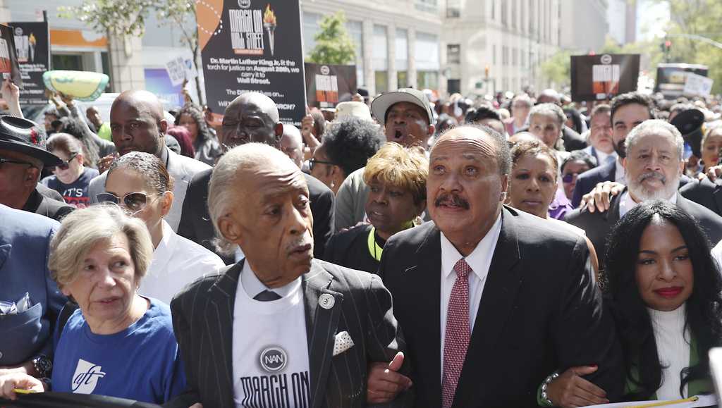 Al Sharpton leads Wall Street protest for DEI