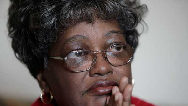 FILE - Claudette Colvin sits for a portrait, Feb. 5, 2009 in New York. (AP Photo/Julie Jacobson, File)