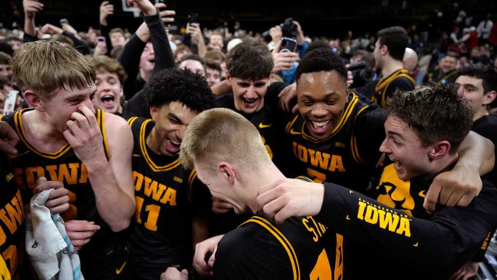 Iowa tops No. 9 Nebraska 57-52 behind Stirtz’s 25 points