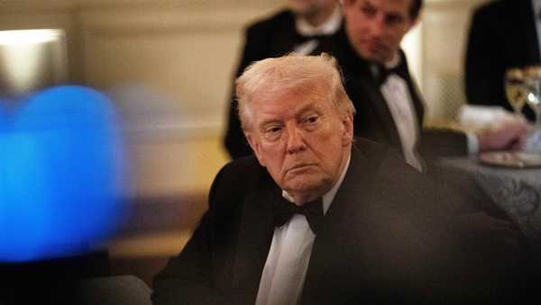 President Donald Trump attends the National Governors Association dinner at the White House, Saturday, Feb. 21, 2026, in Washington.