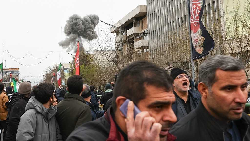 Blast rocks Tehran after Israel threatened to target area of government-organized rally