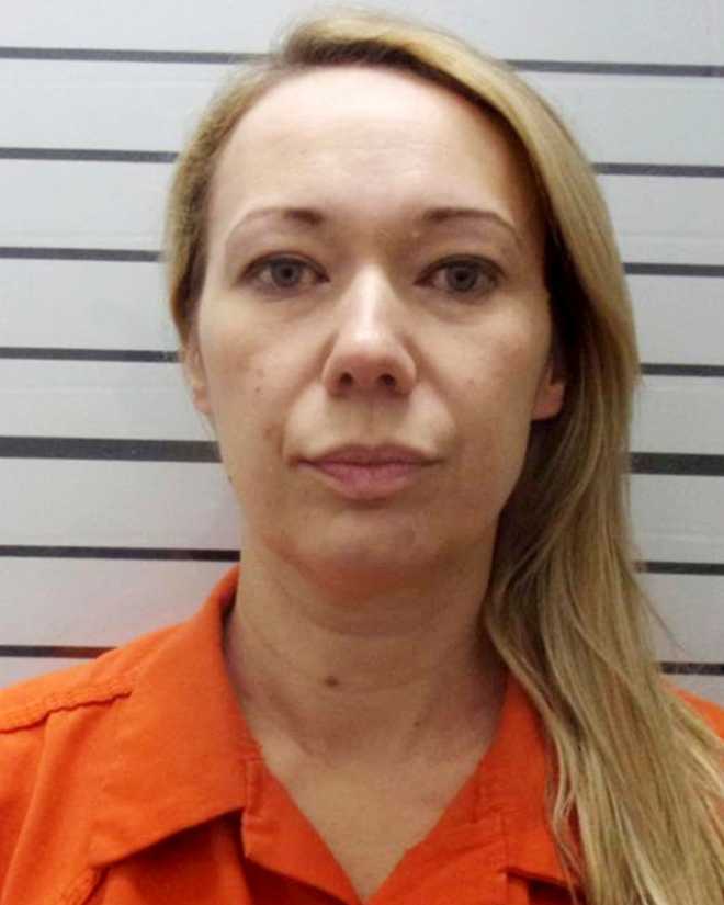 FILE- This image provided by the Muskogee County, Okla., Sheriff&amp;apos;s Office shows Carie Hallford. (Muskogee County Sheriff&amp;apos;s Office via AP, file)