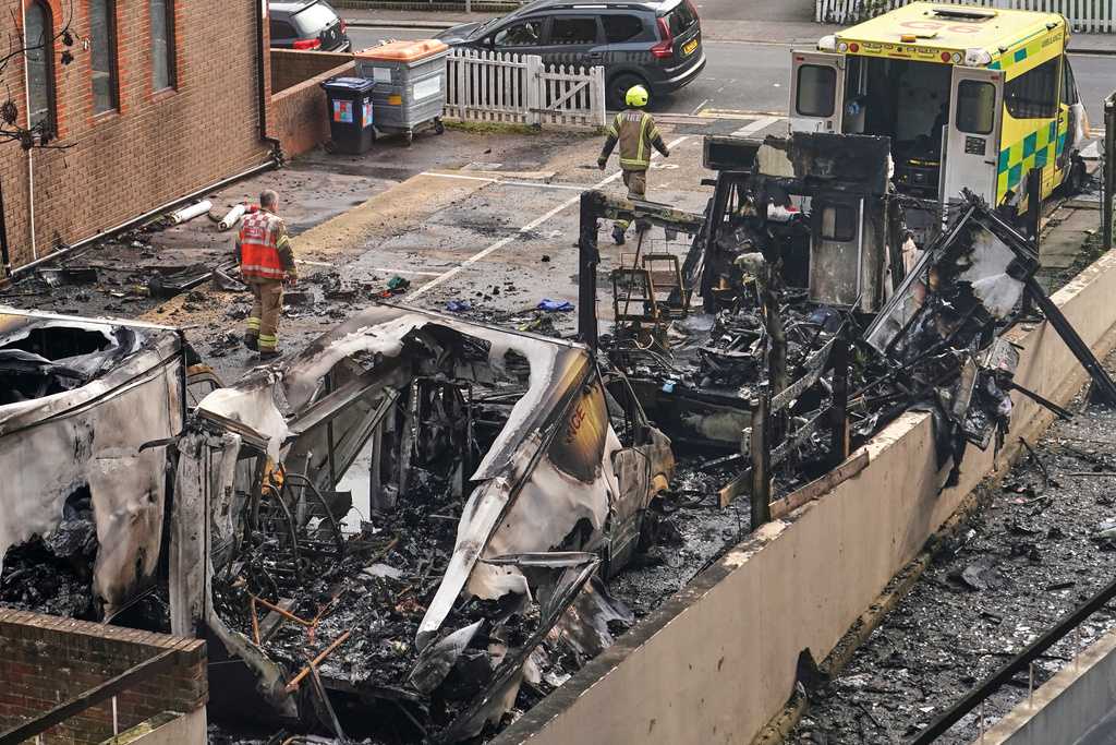 UK police arrest 2 men over arson attack on ambulances belonging to a Jewish charity