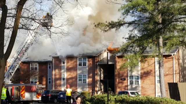 Pictures: Fire burns at Greenville apartment complex