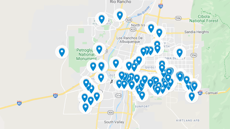 2021 Albuquerque crime stats and map