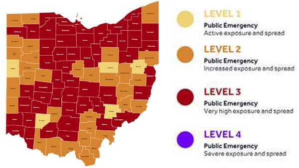 Interactive map: Ohio's COVID-19 advisory system - Vimarsana News