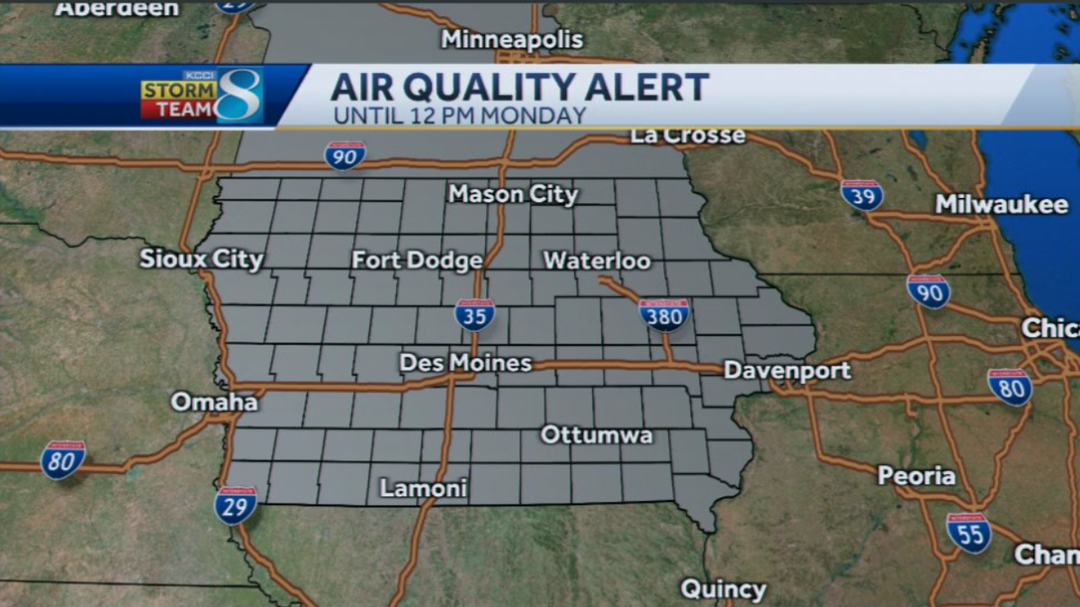 Air Quality Alert Issued For Iowa Through Monday 5818