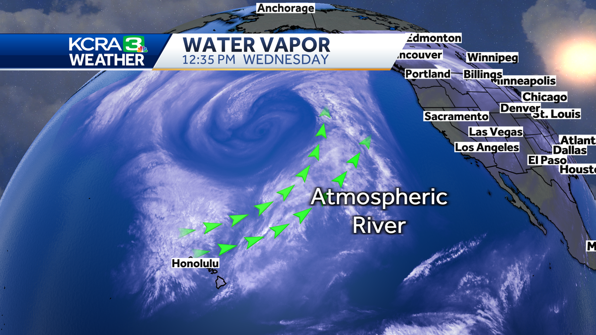 Timing arrival of soaking rain from atmospheric river storm in NorCal