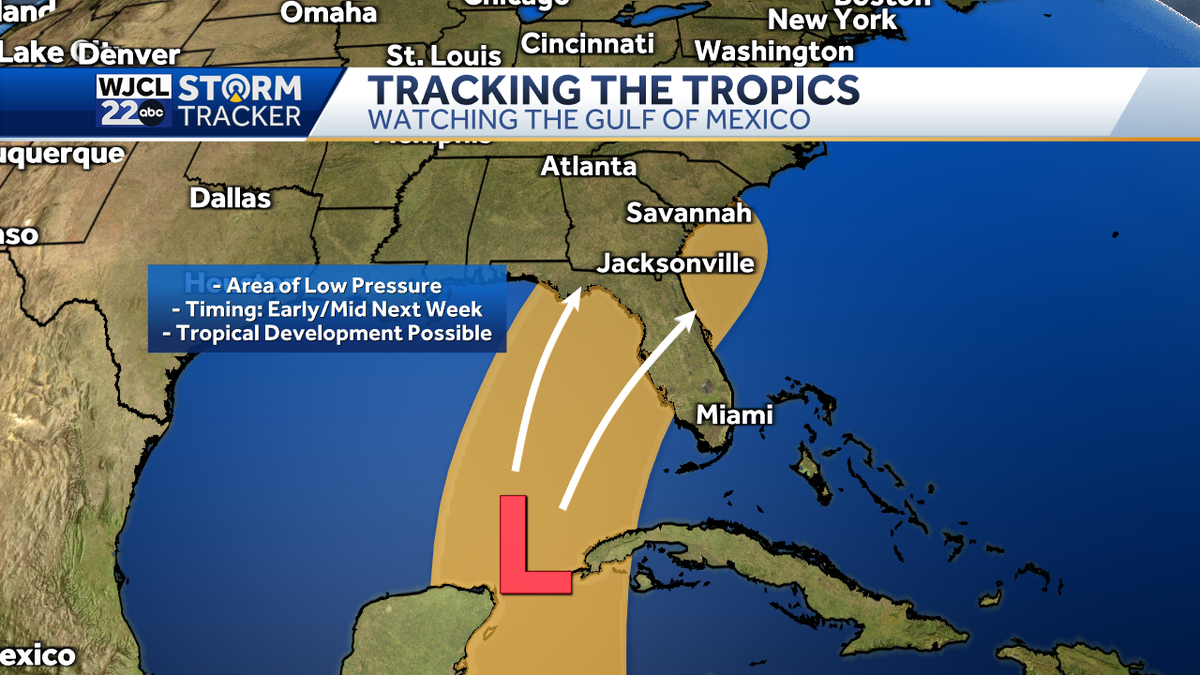 Tropical development possible in the Gulf Heres when Coastal Georgia Lowcountry could be impacted  WJCL News Savannah
