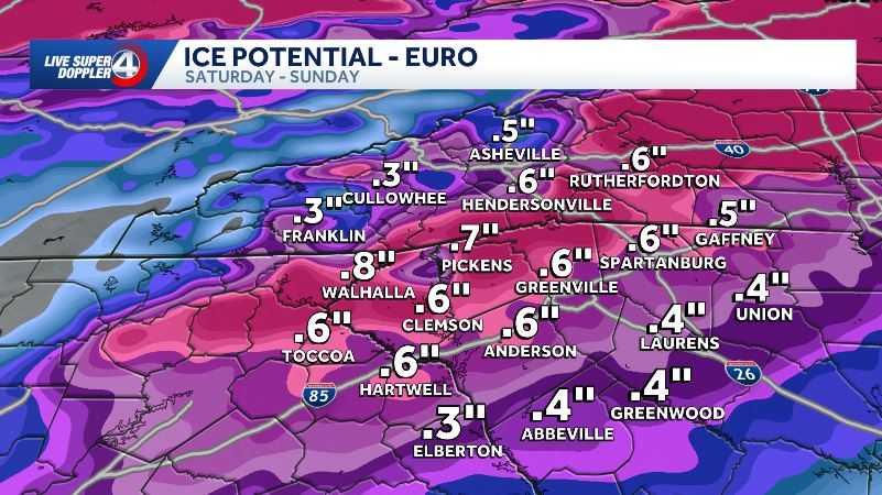 Ice storm impacts begin today: Latest totals and timing