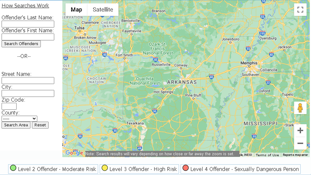 How to check the Arkansas and Oklahoma sex offender registries