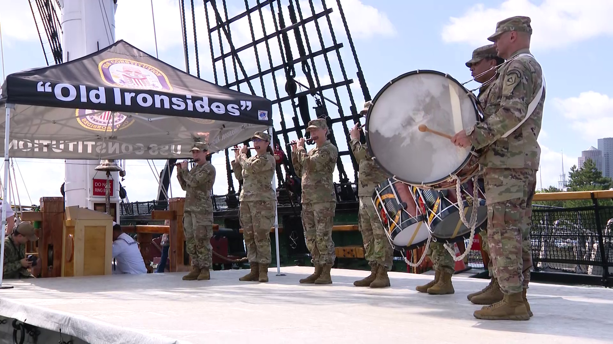Army band performs patriotic fife and drum concert aboard USS Constitution