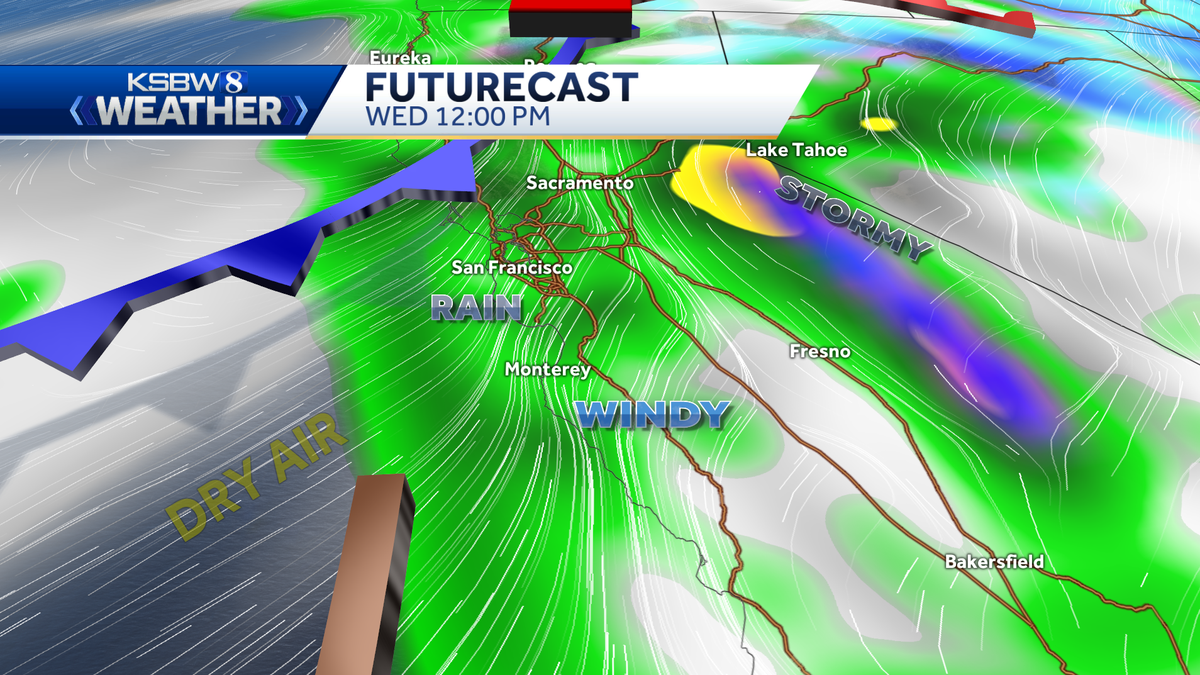 Rain and gusty winds will continue to impact Central Coast Wednesday - KSBW