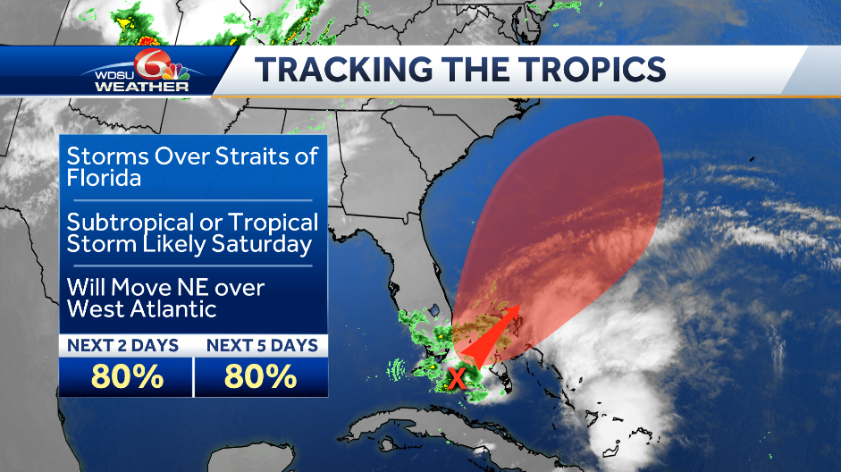 First named tropical system likely this weekend, no threat to Gulf Coast