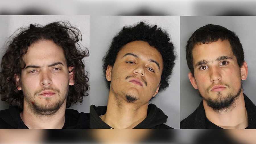 Matthew Schumaker, 24, Lajuane Mowry, 21, and Brian Nieman, 24, were arrested in connection with assaulting a security guard on Sunday, Feb. 5, 2017, the Sacramento Police Department said.