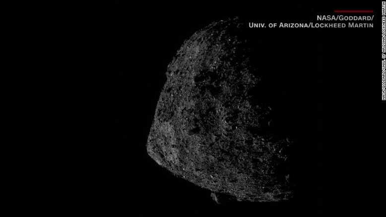 A spacecraft orbiting the asteroid captured incredible details from less than half a mile away.