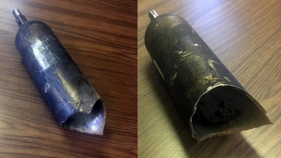 Oxygen tank explodes after fire engulfs mobile home in Attalla