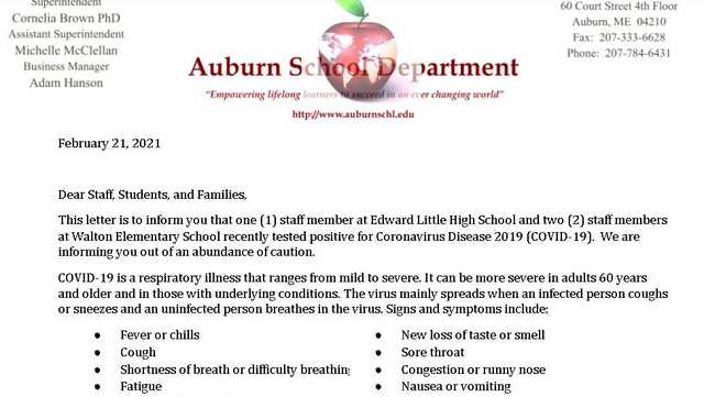 Three Auburn School Dept. staff members test positive for COVID-19 - Vimarsana News