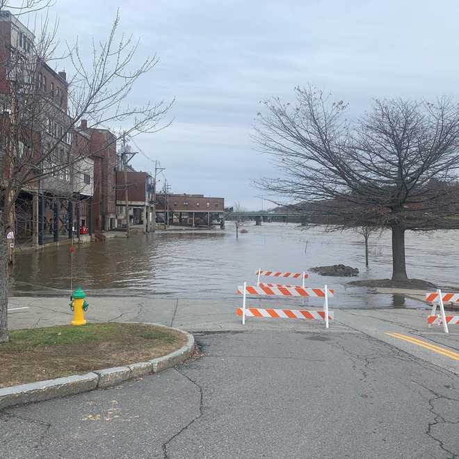 Flooding in Augusta keeps downtown street closed Saturday