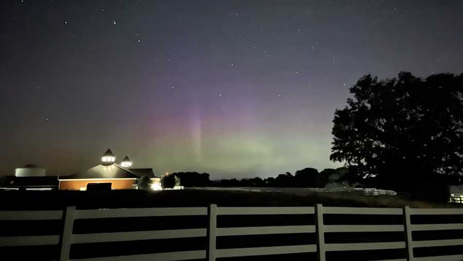 aurora spotted over new england