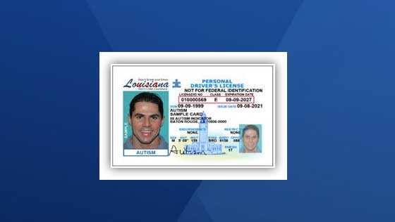 Louisiana Autism Indicator Driver's Licenses