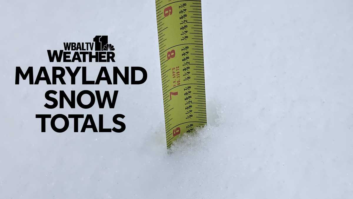 Maryland snowfall totals for Jan. 19